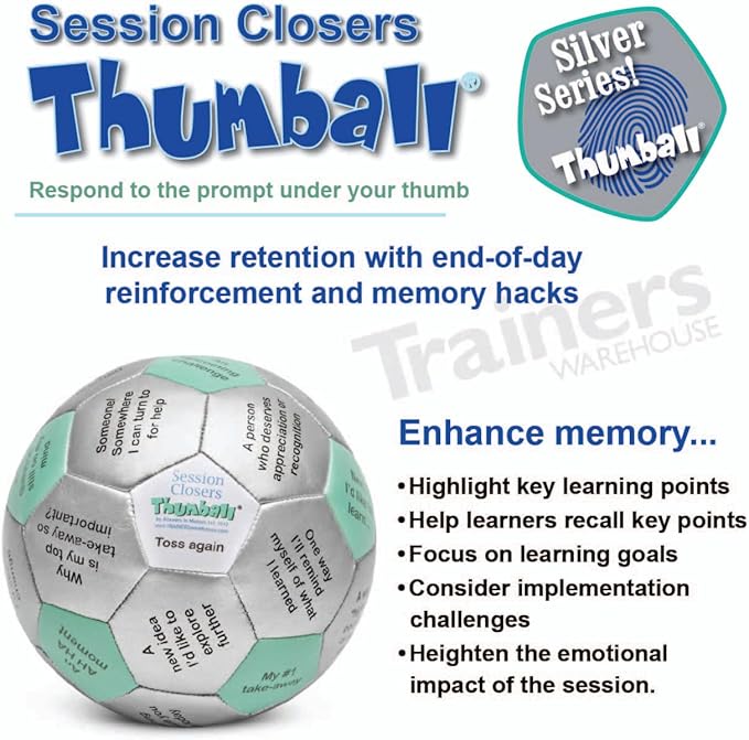 Trainers Warehouse 6" Thumball Collection, 32 Prompts for Conversation, Team Building, Relationship and Training