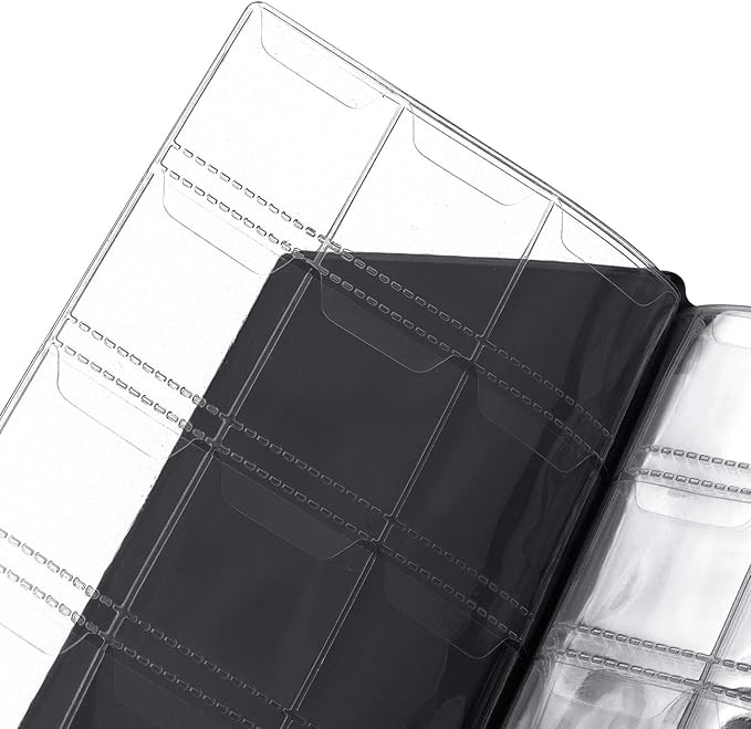 2 Pack of 120 Pockets Coin Album, 4.4 x 6.1 Handy Souvenir Penny Book, Coins Collection Holder for Pennies Collecting Passport, Hobby Coin Collector, Money Specie Display Storage Case (Black)