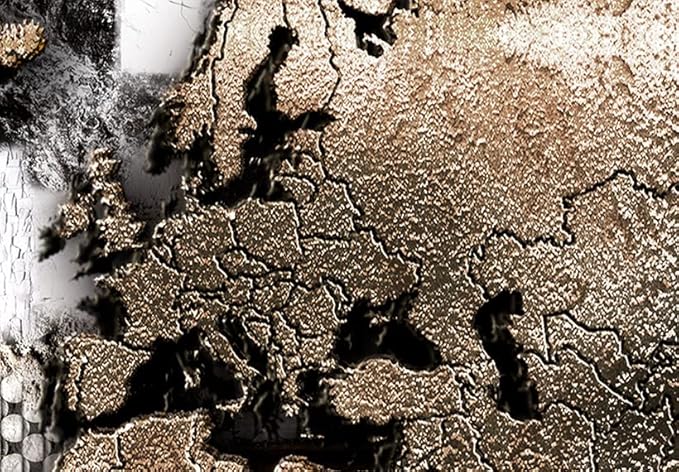 artgeist Pinboard World Map 35x24 in - Cork Board & Canvas Print Wall Art 1 pcs Memoboard with 50 Pins Noticeboard Message Board Image Picture Home Decor Travel Map k-A-0506-p-a