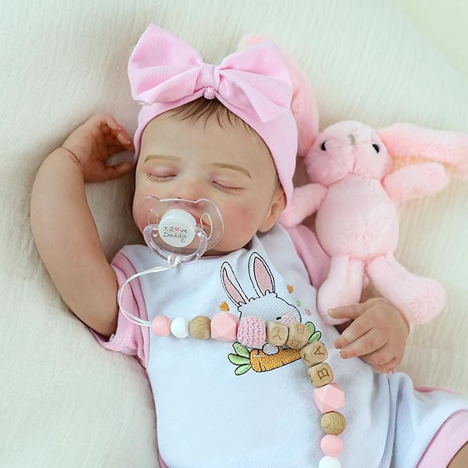 Realistic Reborn Baby Girl- 20 inch Full Vinyl Lifelike Newborn Baby Dolls, Anatomically Correct Real Life Baby Dolls Gift Set for Kids Age 3 +