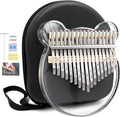 Acrylic Kalimba Thumb Piano,YUNDIE Portable 17 Keys Mbira Crystal Finger Piano, Musical Instruments Birthday Gift for Adult Beginners Professional(Clear) (17 Keys)