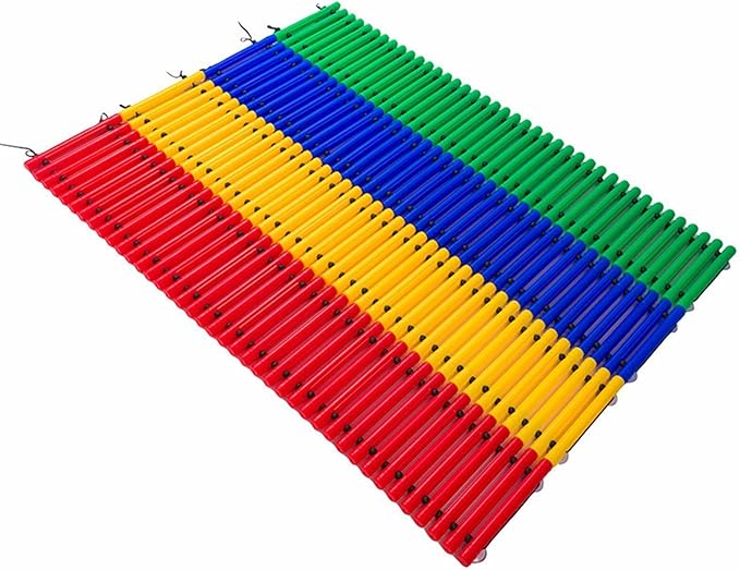 Balance Path Board Balance Block Space Saving Stable Non Slip Edging Kindergarten Balance Trail for Outdoor Indoor, red