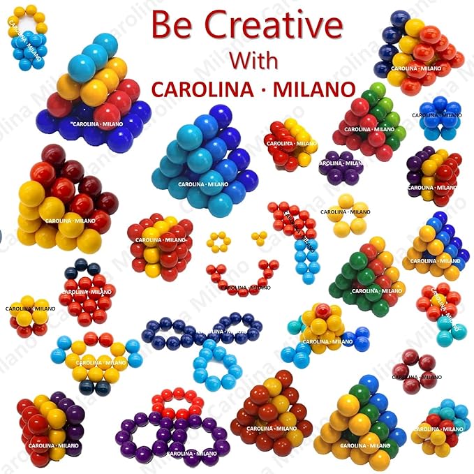 Science Kit Toys Magnets Multicolor Building Blocks, Large Colorful Coated Hematite Magnetic Stones, Home Office Kids Adults Intelligence Development Educational Party Gift Sphere XXL 27-Variation-15