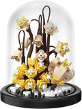 Zen Space Home Bouquets Dust Cover Set Building Toy Creative Assembly Bonsai Tree, Ideal for Valentine's Anniversaries Birthday
