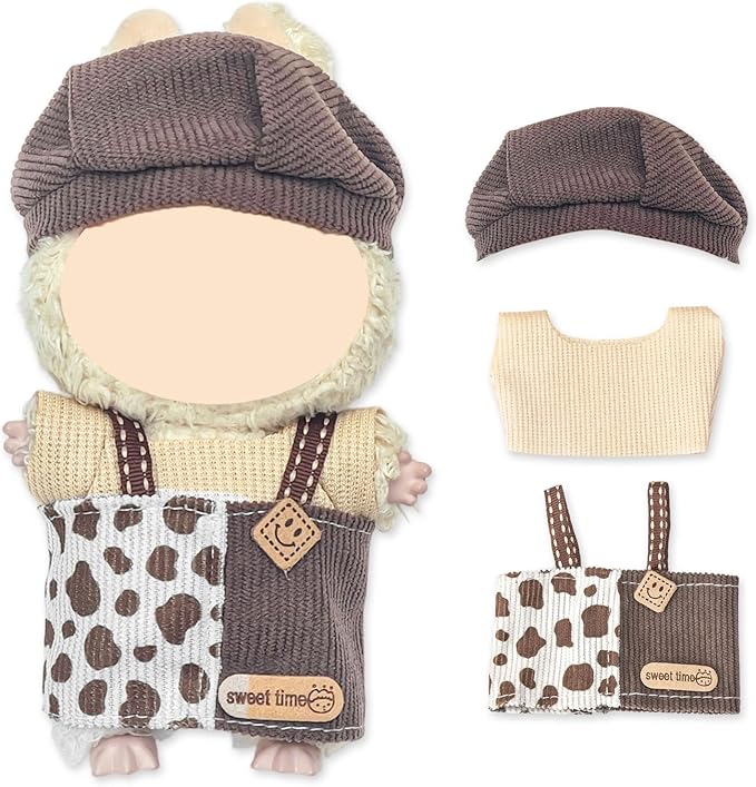 4 Pack—17cm Doll Clothes,Premium Cute Outfit with Accessories,Doll Princess Skirt,Boys and Girls Stylish Adorable Dolls Fashion Clothes Set Accessories(No Dolls and Shoes) (Set G)