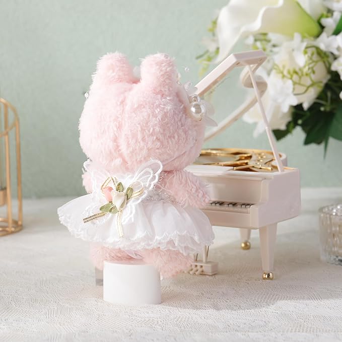 3 Pcs Wedding Outfits Dress for 6.7 Inches Doll Wedding Clothe Set Include Cute Headpiece Popular Dress Accessories, No Doll (Classic Style,White)
