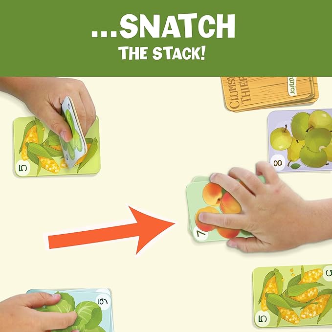 Melon Rind Clumsy Thief Junior Math Card Game, Adding to 10 Fun for Kids Ages 5-7+, Award-Winning Family Game for 2-4 Players, Educational to Develop Math Skills with Confidence