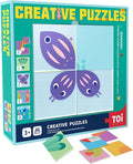 TOI Creative Puzzles for Kids 3-5, Educational Game for 3+ Year Old, Brain Teaser Jigsaw Puzzle with Game Board, Toddler Preschool Learning Activity Color Shape Cognition