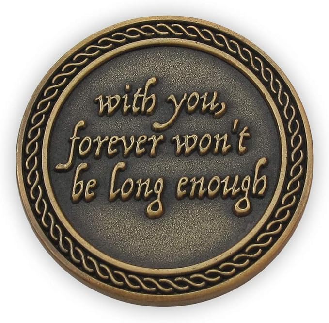 Bulk Set of 3 Romantic Love Expression Coins, You are My Love, with You Forever Won't Be Long Enough, Anniversary Pocket Tokens for Date Night, Love Gift for Men & Women, from Him or Her