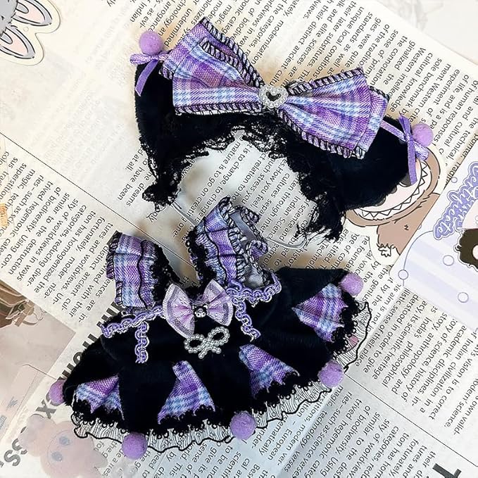 Clothes Set - Cute Outfit, Stylish Dress-Up for Dolls (No Doll Included) (Headgear+Suspender Skirt)