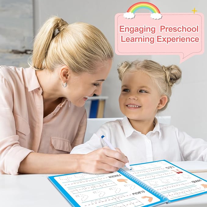 gisgfim Preschool Learning Activities 96 Pages Tracing Books for Kids Ages 3-5 Kindergarten Workbooks Dry Erase Autism Learning Workbook Writing Practice for Kids Letter Tracing Pre K Busy Book 6 Pads