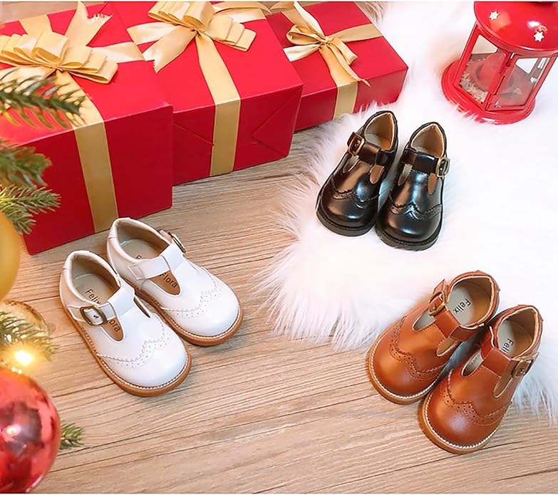 Felix & Flora Toddler Little Girl Mary Jane Dress Shoes - Ballet Flats for Girl Party School Shoes
