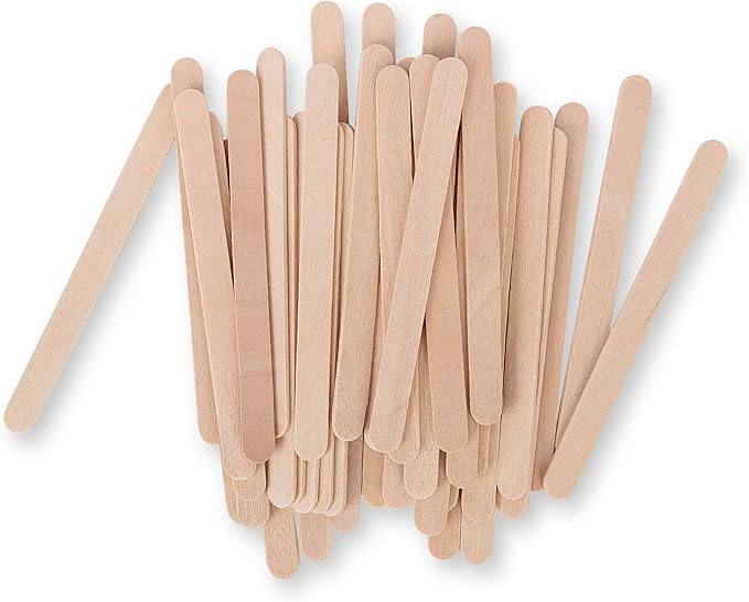 Darice 1000 Pcs Popsicle Stick, 4.5" Natural Wood Craft Sticks Supplies, Ice-Cream Stick Pop, Ages 3+