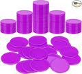 uxcell Plastic Poker Chips, Learning Counters Counting Counters Disks Markers Opaque Game Tokens for Game Play Math Counting