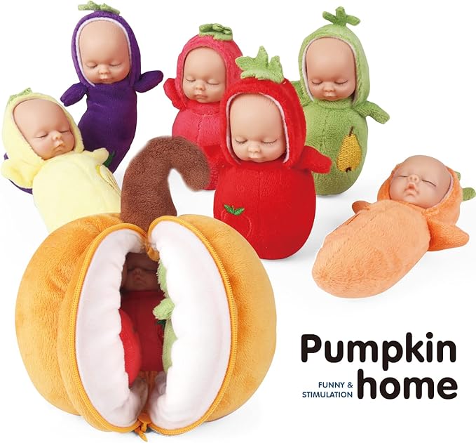 Enjoyin 4 inch Mini Baby Doll Playset Includes 6 Soft Baby Dolls and a Storage Bag Realistic Looking Small Baby Dolls Set for Toddlers
