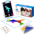 Qxtamo® Innovative AR Tangrams Puzzles Games, 1000+ Animated Sensory Toys, Family Travel Learning Education STEM Toys Birthday Gift Party Favors for Kids Children Boys Girls Teens, Ages 3+ Year Old
