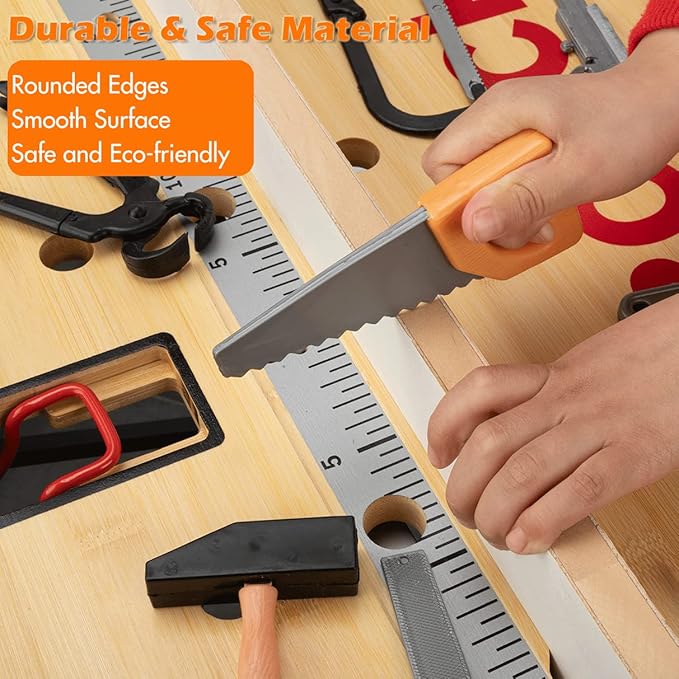 28 Pcs Kids Toy Tool Set Construction Party Supplies Plastic Pretend Play Accessory for Boys with Screwdrivers Pliers Axes Saws