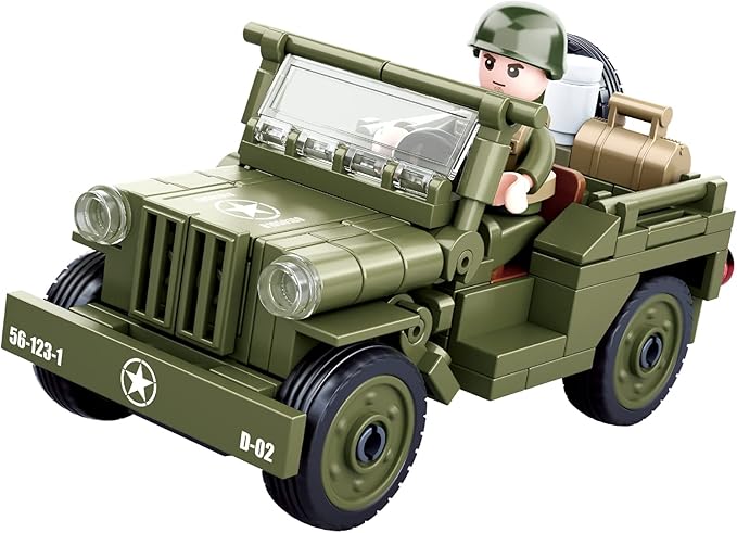 World War 2 Landing Craft Building Toys WW2 Military Vehicle Brick Set, WWII Army Warship Boat Model Block with 4 Soldiers Figures (325 Pieces)