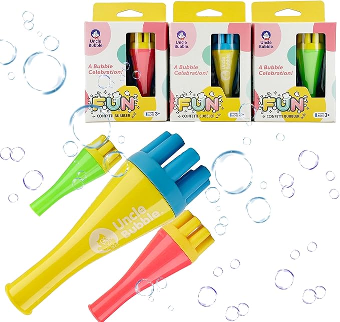Uncle Bubble Blower for Kids and Toddlers, Uncle Bubble Mini Bubble Blower Makes Thousands of Bubbles Ease, Durable Outdoor Toy