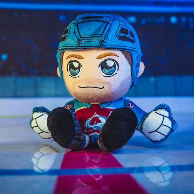 Bleacher Creatures Colorado Avalanche Nathan MacKinnon 8" NHL Kuricha Sitting Plush - Soft Chibi Inspired NHL Superstar