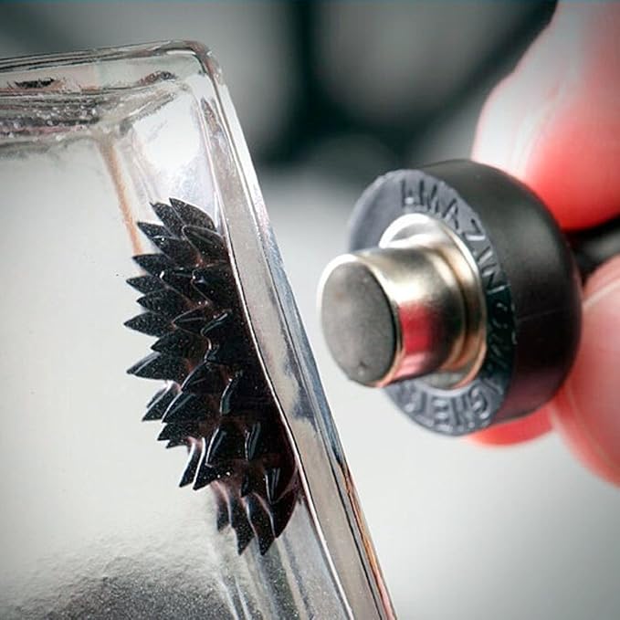 Dancing Ferrofluid Magnetic Ferrofluid Display in a Bottle Ferro Fluid Cool Stuff for Science Lovers Physics Magnetic Desk Toys Adults