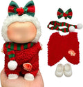 Doll Outfit Clothes Set for 17cm Dolls, Cute Dolls Accessories, Premium Fashion Hat Overalls Sweater Bag Dress Jumpsuit, Christmas Set, NO Doll.(Christmas D11)