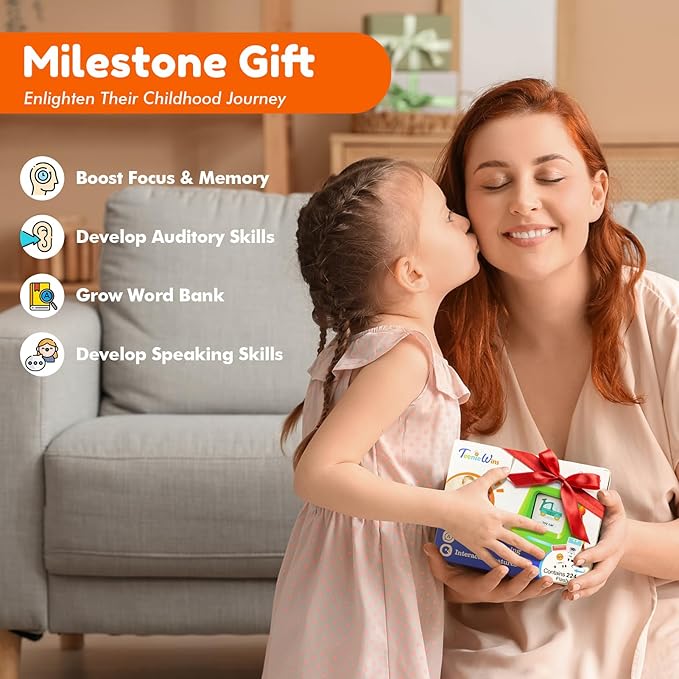 Talking Flash Cards for Toddlers: Self-standing & Dual-Speed Learning Toys with 448 Sight Words - Speech Therapy Toys for Autism Montessori Education - Birthday Gifts for Boys Girls Sensory
