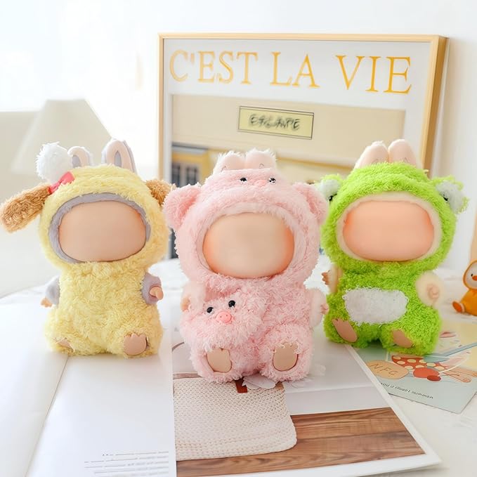 17cm Doll Clothes Set, Overalls Set for 6.7inch Doll Suit, Faking Animal Style Outfit Jumpsuit, Cute Fashion Dress Up Clothes Accessories for 1st/2nd/3rd Gen Dolls (Pig)