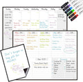 JJPRO Magnetic Dry Erase Monthly Calendar and Weekly Whiteboard for Fridge-Monthly Planner,Weekly Dry Erase Board for Refrigerators,One Bonus Notepad/to Do/Grocery List