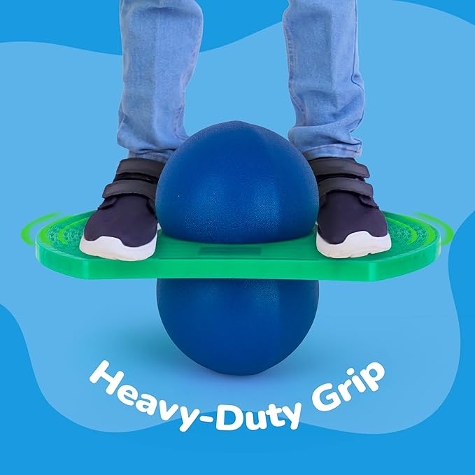 ArtCreativity Pogo Ball for Kids (Up to 175 lb) - Inflatable Balance Bounce Board with Pump and Durable Textured Jumping Board - Pogo Ball Toy Pogo Jumper - Outdoor Birthday Gifts for Boys and Girls
