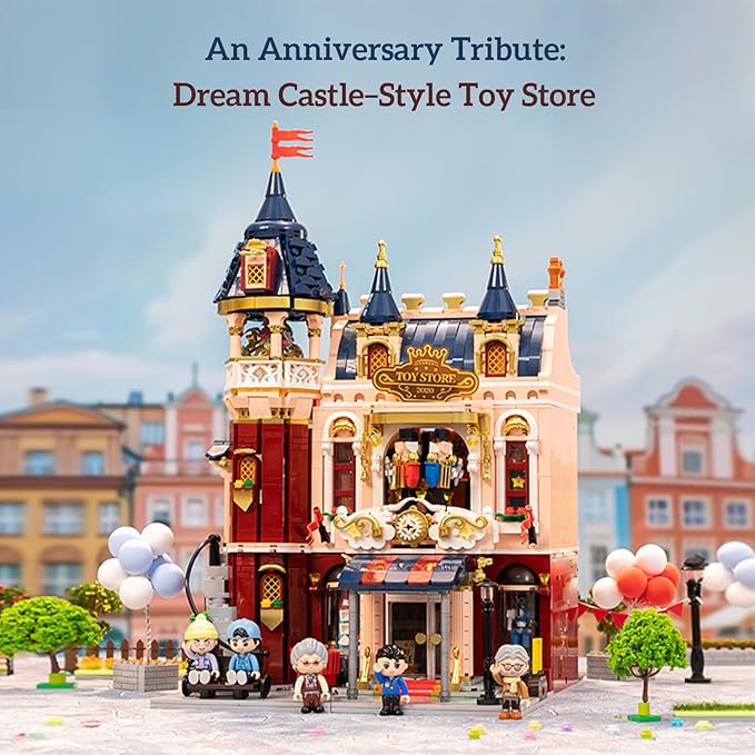 PANTASY Toy Shop Building Set for Adults, Nostalgic Modular Building with Detailed Facade & Interior Decoration, Creative Architecture Building Toy for Building Block and Design Lovers