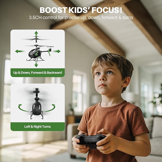 SYMA S100 Mini RC Helicopter with Gyro Stabilizer, Altitude Hold, 3.5 Channel, 5-7 Min Flight Time, Remote Control Helicopter Toy for Boys and Girls