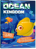 Sticker Book for Kids, 240+ Animal Ocean Stickers & 8 Scenes Activity Sheet, Reusable Busy Book, Seek and Find Sticker Coloring Pad, for Boys Girls Toddlers Ages 2-4 4-8 Years Old 3-5 6-7