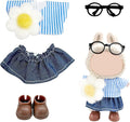 17cm Doll Clothes Set-Adorable Outfits for Dolls-Stylish Accessaries Clothes Dress-Up-Replaceable Clothing Collections, Includes—Glasses+Blouse+ Skirt+Shoes (Style A)