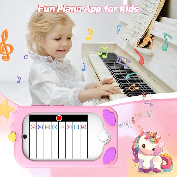 Kids Smart Phone, Phone for Kids Ages 3-12 | 2.8" Touchscreen, Dual Camera & Video Recording | Educational Learning Toy with Games & Music | Christmas Birthday Gift for Boys and Girls(Pink)
