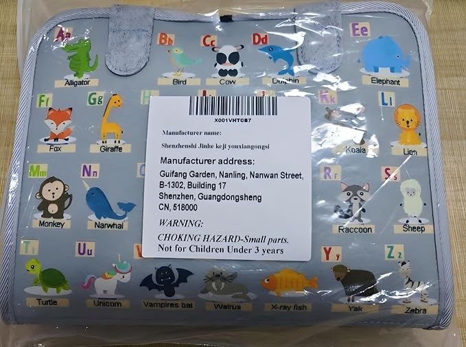 Busy Board Montessori Toys for 1 2 3 4 Year Old Boy & Girl Birthday Gifts, Autism Sensory Travel Toy for Toddlers 1-3, Educational Activity Sensory Board Learning Fine Motor Skills Toys, Gray
