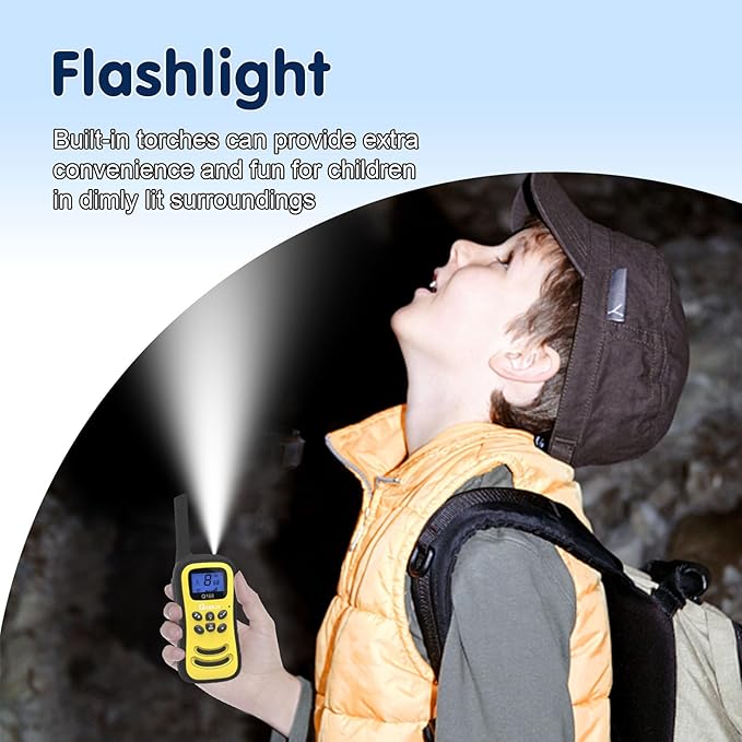 Walkie Talkies for Kids, Toys for Age 5-13 Girls LED Flashlight, VOX, Rechargeable, Easy to Use Kids Walkie Talkies, Christmas Birthday Gifts Indoor and Outdoor Toys (1Red1Purple)
