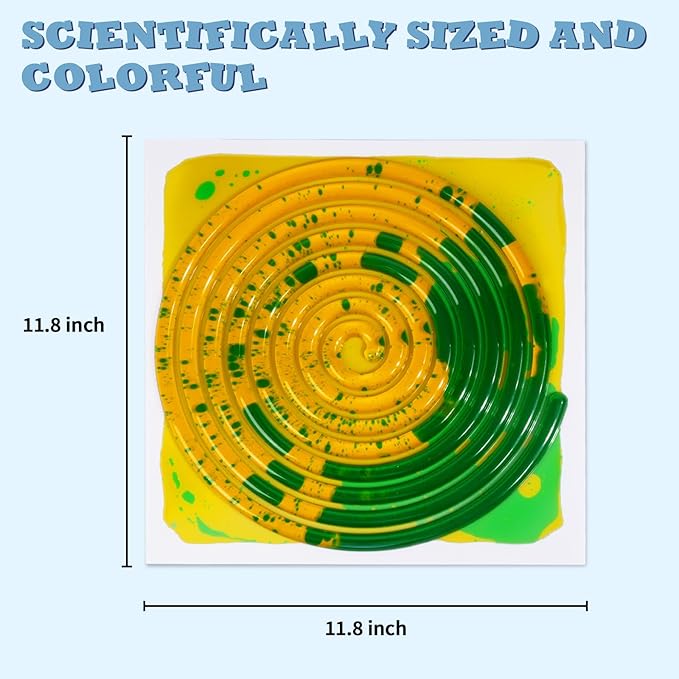 Sensory Floor Tiles for Kids： Liquid Lava Tiles, Interactive Liquid Sensory Tiles for Play and Development 11.8 x 11.8 inches 1 Piece for Floor Sensory Tiles Kids 3-12 Years Old use