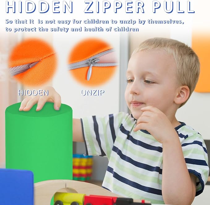 Toddler Foam Building Blocks, 4 Kinds of Shapes Colourful Stacking Block Sets for Kids, Soft Foam Building Blocks Throwing Toys