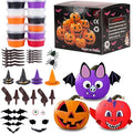 Halloween Air Dry Clay Kits for Kids-Modeling Clay DIY Kit,12 Pack Hallowmas Pumpkin Crafts Set，Trick or Treat Halloween Day Party Decoration Gift