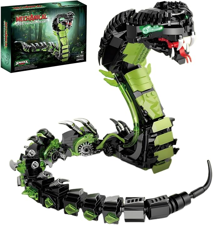 Mechanical Snake Building Blocks Set Creative Model Toys Set for Adults and Kids
