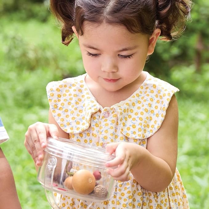 Kaplan Early Learning Carry and Discover Magnification Containers - Set of 2, Science STEM Nature Exploration Jars for Toddlers Ages 18+ Months