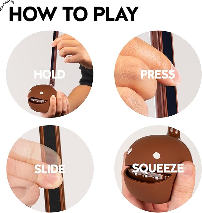 Otamatone Japanese Electronic Musical Instrument Portable Music Synthesizer from Japan by Maywa Denki Studio Award Winning, Educational Fun Gift for Children, Teens & Adults - Chocolate