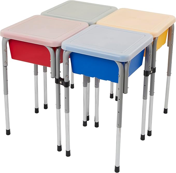 Quad Sensory Tables with Lids, Adjustable Table, Primary