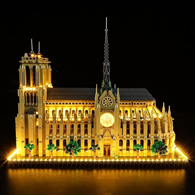 LED Light Kit for Lego 21061 Notre Dame Cathedral Set, Compatible with Lego 21061 Building Blocks Model(Not Include Blocks Set)