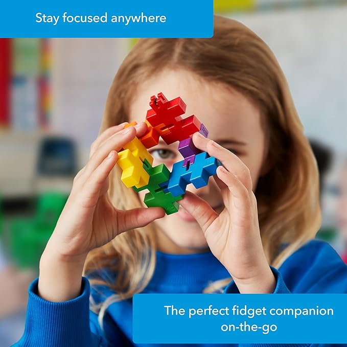 Plus-Plus - HEXEL Spectrum - Fidget Sensory Puzzle Toy - Travel Friendly, Quiet Stress and Anxiety Relief for Kids/Adults