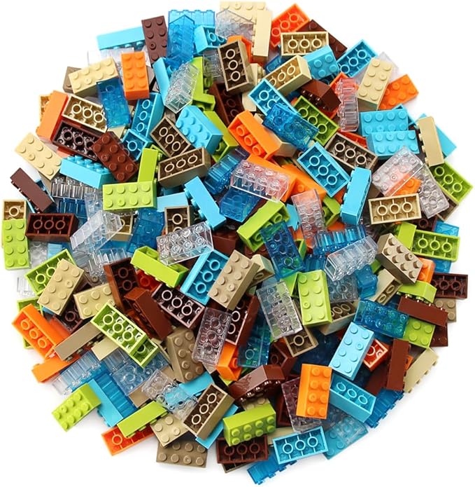 Feleph 2x4 Bricks 320 Pieces New Multicolored Classic Parts Building Creative Play Set Blocks Toy Accessories Compatible with 3001 Major 8 Color