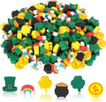 JUNEBRUSHS Erasers for Kids, 150Pcs St. Patrick's Mini Erasers Cute Pencil Erasers Shamrocks Erasers for Kids Bulk School Classroom Prizes Homework Rewards Party Favors
