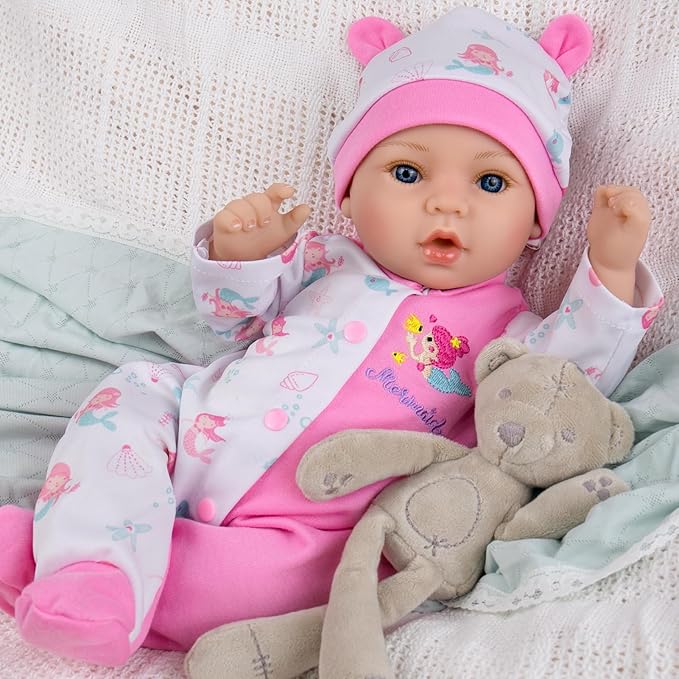 Aori Reborn Baby Dolls Girl Lifelike 18 inches - Realistic Newborn Baby Girls That Look Real, Premium Life-Size Collectible Doll for Preparents, Grandparents, Collectors
