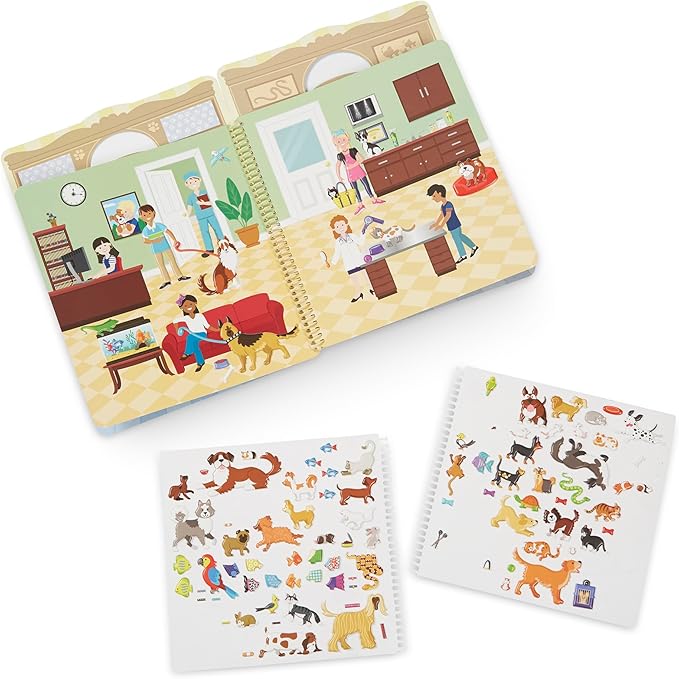 Melissa & Doug Pet Shop Puffy Sticker Set with 115 Reusable Stickers - FSC Certified